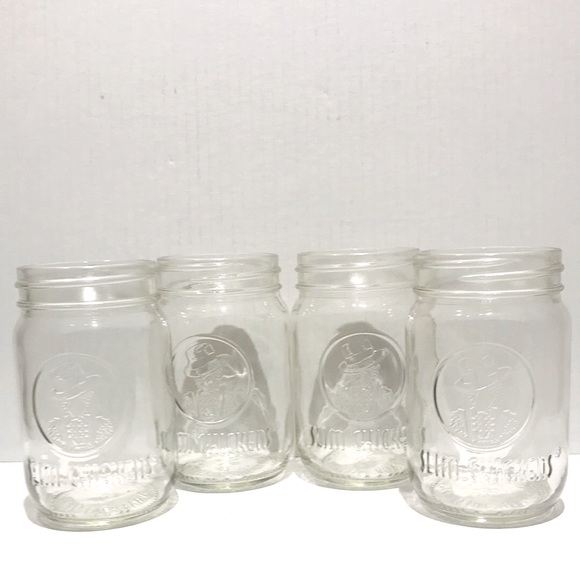 4 New Slim Chickens Mason Jar Glasses 14 oz - Picture 1 of 5